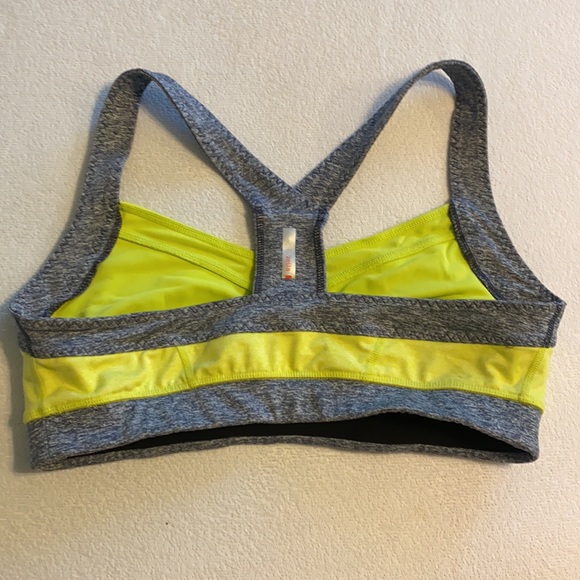 Zella Green and Gray Sports Bra Gently Worn - Picture 2 of 3